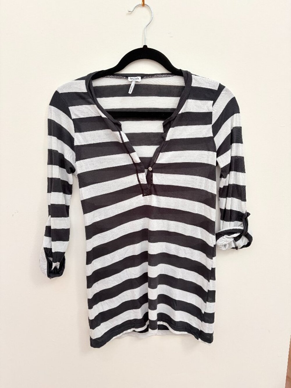 Splendid striped 3/4 sleeve top